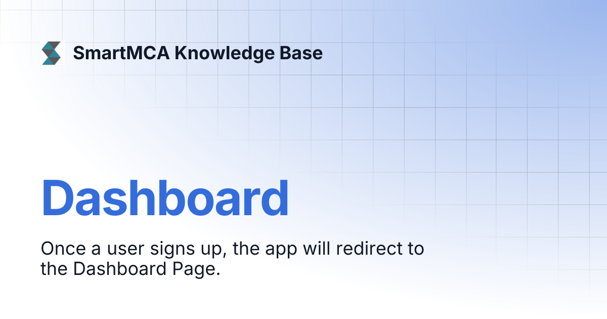 Dashboard | SmartMCA Knowledge Base